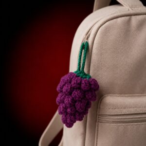 PURPLE GRAPE BUNCH BAG CHARM
