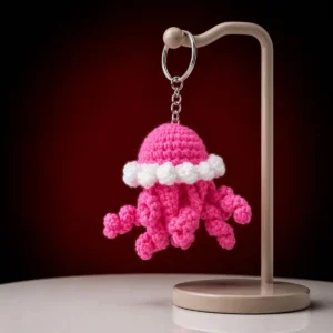 pink jellyfish keychain